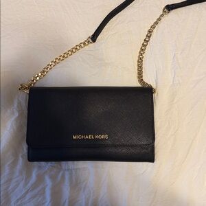 Michael Kors Black and Gold Crossbody Bag